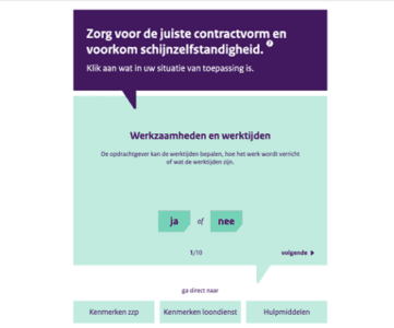 keuzetool schijnwerknemer